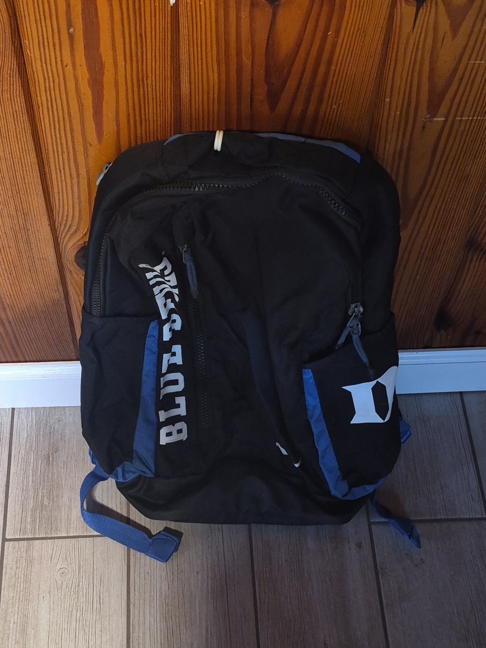 Nike Black and Blue Duke Logo Backpack